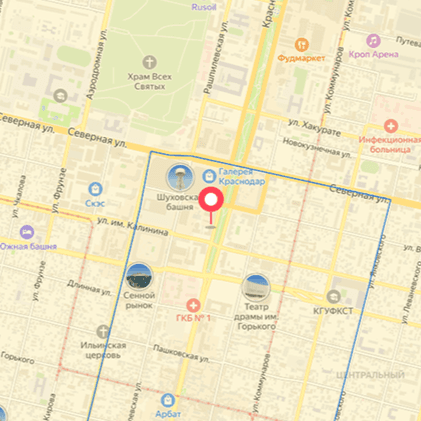 Карта магазинов